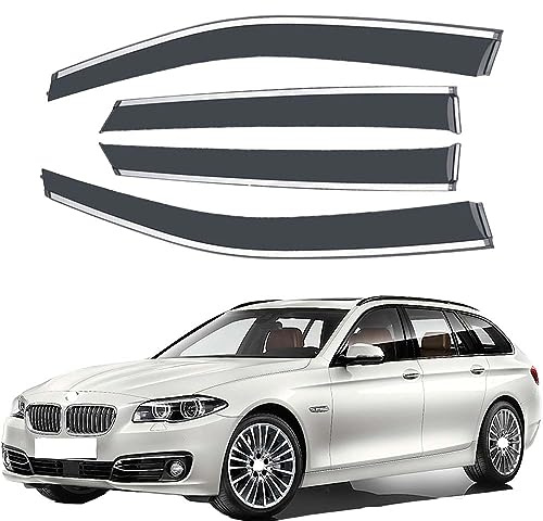 HJKJNBF 4 Stück Auto Windabweiser, für BMW 5 Series F11 Touring 2012-2016 Seitenfenster Autofenster Windabweiser Regenschutz