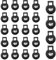 Giantree 24 Stück 1-Loch Kordel Stopper, 5.5 mm Kordeln Rund Stopper Einloch Kordelklemme Schwarz Schnurstopper Federschnur Schlösser für Jacke Sportkleidung Rucksack Gummikordel Stopper