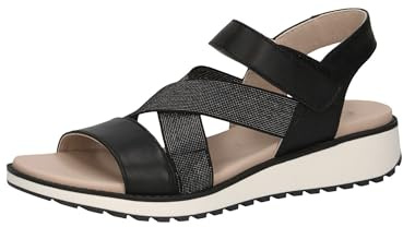 Caprice Damen Sandalen flach mit Klettverschluss Elastisch