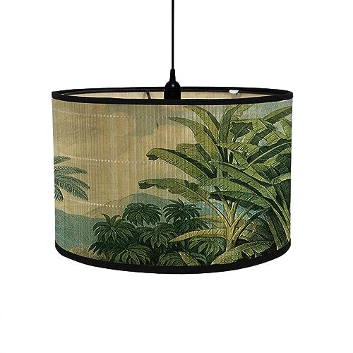 Abat-Jour Rond Moderne pour Lampe de Table Et Lampadaires Abat-Jour Suspendu En Forme D'Oiseau Végétal pour Salon Cuisine Chambre à Coucher Couloirs (Feuille de Palmier 30 X 30 X 20 Cm)
