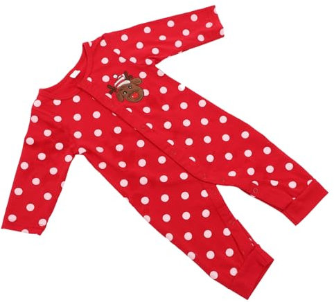 ANDRESLAD 1stück Weihnachts Jumpsuit Langarm Mit Druckknöpfen Für Neugeborene Und Kleinkinder Für Weihnachtsfeiern Und Fotoshootings