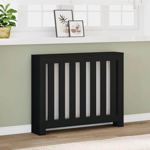 Home & Garden,Radiator Cover Black 104x20x82 cm Engineered Wood