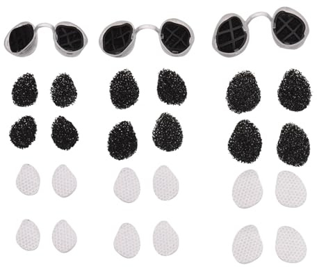 Unsichtbarer Nasenfilter, Ultra-atmungsaktive Nasenfilter, Nasenstöpsel für Gerüche, Pollen, Staub, Kleine + Mittlere + Große Runde Form, für Gemischte Familienpakete (runde Form)