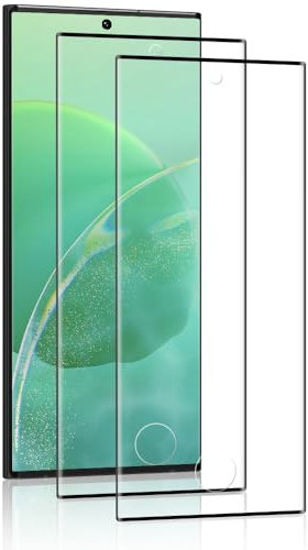 Verre Trempé pour Samsung Galaxy S23 Ultra, 2 Pièces Haut Définition Protection écran, Vitre Protection de Anti Rayures, Dureté 9H, 3D Couverture Complète, Sensible au Toucher