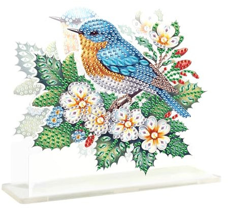 DCIDBEI Diamant Painting Serviettenhalter Freistehender Tischtuchspender Servietten Servietten Halter Diamond Painting Serviettenspender Serviettenständer Vögel Küchenzubehör Dispenser for Table