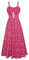 GRACE KARIN Robe d'été pour Femmes Bretelles Spaghetti Motif Floral Robe de fête été A Ligne Robe de Plage bohème Mariage Rose-Blanc Fleur M-5