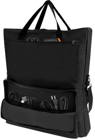 Folding Solar Panel Storage Bag Compatible with Jackery Solar Saga 100W 100X 200W for 2 Battery Panels, 600D Oxford Waterproof Double-Layer Solar Panel Bag with Pocket&Shoulder Strap, Only Bag