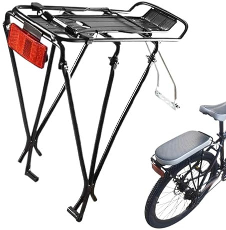 Support arrière de vélo | Porte-Bagages arrière en d'aluminium, Support à dégagement Rapide avec réflecteur, Charge maximale 50 kg