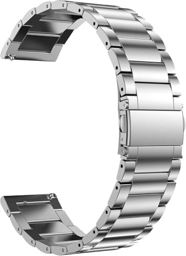 synsing Titan-Uhrenarmband mit Schnellverschluss, 16mm, 18mm, 20mm, 22mm, hochwertiges Metallarmband, kompatibel mit Samsung Galaxy Watch 7/6/5/4/3, Vivoactive 4S/Vivomove 3S/Active S/Venu 2S Männer