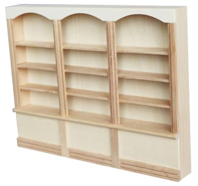 JOINPAYA Miniatur Bücherregal Modell Möbel Für Puppenhaus Miniatur Zubehör Aus Holz Dekoratives Bücherregal Für Kreative Gestaltung Sicheres Und Langlebiges Mini-möbelset Für