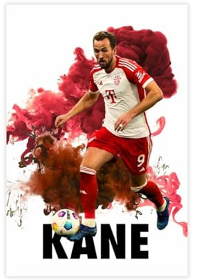 hsqxidhz Harry Kane-Poster, Leinwand-Poster, Schlafzimmer, Dekoration, Landschaft, Büro, Raumdekoration, Geschenk, 30 x 45 cm