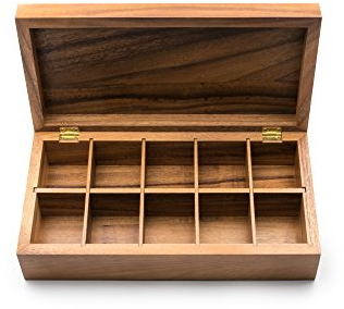 Ironwood Gourmet 28142 Rectangular Tea Box, Acacia Wood
