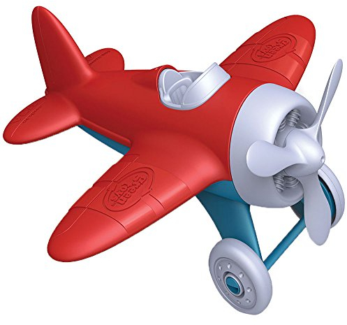 Green Toys 8601026 Sport-Flugzeug, Flieger, Spielflugzeug, Spielzeug für Kinder ab 12 Monaten, Rot