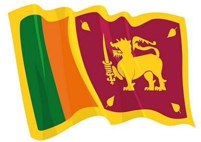 Autoaufkleber Sticker Fahne Sri Lanka wehend Flagge Aufkleber