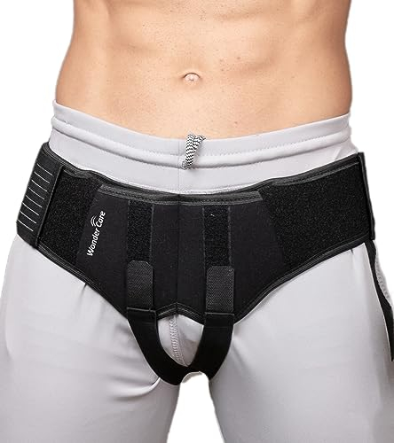 Wonder Care - Schwarz leistenbruchgürtel für männer bruchband leistenbruch slip bandage Hernie Truss Brace Klammer Small