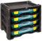 TAYG Multibox N° 2 (inkl. 4 Kleinteileboxen N° 23, Aufbewahrungssystem für Kleinteile, Box stapelbar, für Werkzeug, Maße 447x314x360 mm) 484961