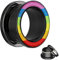 Treuheld Motiv Flesh Tunnel - Schwarz - Regenbogen 10 mm