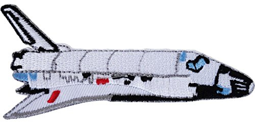Aufnäher mit Space-Shuttle-Motiv (gesticktes NASA-Raumschiff) zum Aufbügeln auf oder Annähen an das Hemd