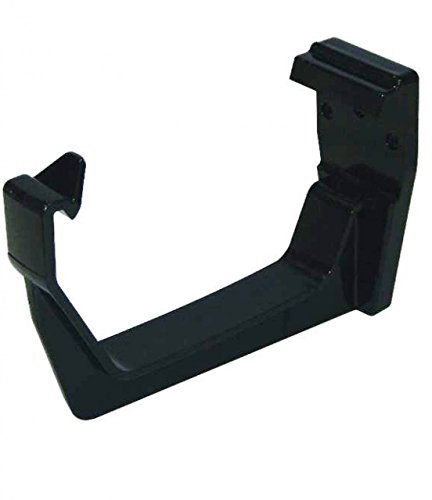 FLOPLAST 114mm Square Fascia Gutter Bracket - Black - Bag of 2