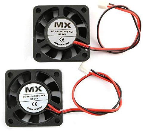 Ruiling 2PCS 4010 24V 3D Printer Turbine Fan 40 4010mm DC Brushless Quiet Cooling Turbo Fan 2 Pin with 7.9In Dupont Wire