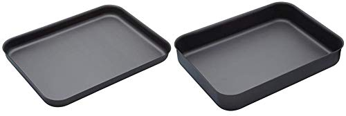 masterclass Professional Hard Anodised Non-Stick Large Baking Tin, 42 x 31 cm (16.5 x 12) & KitchenCraft Professional Hard Anodised Non-Stick Large Roasting Tin, 42 x 31 cm