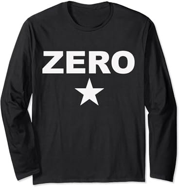 Grunge Alternative zero star 90s rock band music Long Sleeve T-Shirt