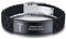 VNOX Personalisiert Anpassen Gravieren von Edelstahl Medizinischer Alarm Armband Medizinisches Silikon Schwarzes Armband für Herren Damen,18-22.5cm Verstellbar.