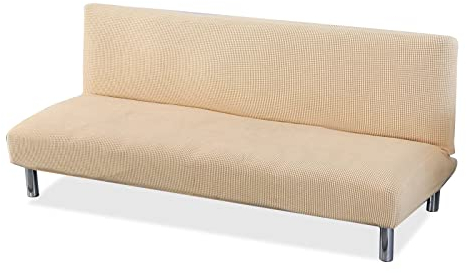PETCUTE Sofabezug ohne Armlehne: Stretch Sofahusse ohne Armlehne, Beige