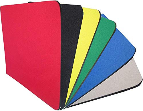 jafsal Online Fabric Mouse Mat – Mouse Pad- Gaming Mouse Mat- Desk Mat- Gaming Accessories – Thick Non-Slip Foam- Anti-Slip Base- 25cm x 22cm- Black Blue Red Green Yellow Green Grey (Yellow)