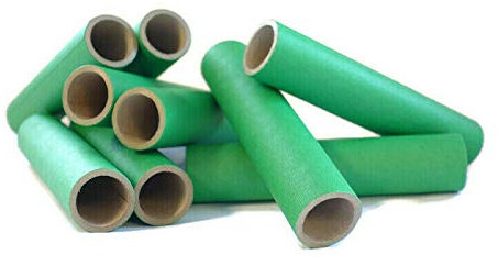 Werth-Metall 27 x 34,4 x 160mm Papphülse, Grün, parallel, sehr fest, Pappröhrchen, Papierhülse, Cardboard Tubes, Insektenhotel, Nisthülsen, Bruthülsen, Basteln, zum Bestücken, recyclebar (50 Stück)