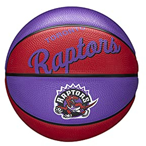 Wilson Mini-Basketball TEAM RETRO, TORONTO RAPTORS, Outdoor, Gummi, Größe: MINI