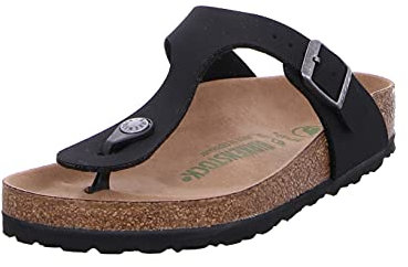 BIRKENSTOCK Damen Gizeh Earthy Black Veg, Birkibuc Flip Flops, 43 EU