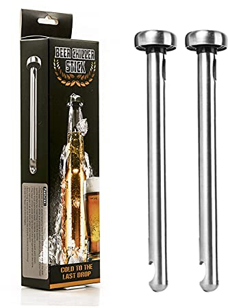 WERTSWF Lot de 2 refroidisseurs de bière en acier inoxydable pour les amateurs de bière, cadeau pour homme