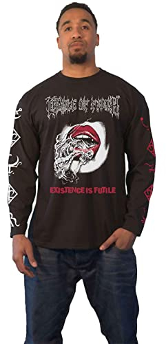 Cradle of Filth T Shirt Existence Punk Official Mens Black Long Sleeve S