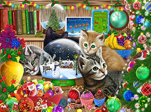 Snow Globe Kitten 1000 pc Jigsaw Puzzle - SUNSOUT INC