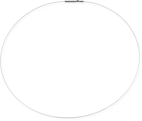 Drachenfels klassischer Halsreif aus Edelstahl / 1-reihiger Stahlreif mit praktischem Clipverschluss/trendiger Halsreif für Anhänger/Länge 45 cm