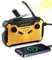 Maxesla Tragbares Solarradio, Maxesla AM/FM Kurbelradio mit Handyladefunktion Notfall-Kurbelradio mit 2500 mAh Power Bank, LED-Taschenlampe, SOS-Alarm und Handkurbel-Dynamo für Camping, Reisen, Notfal