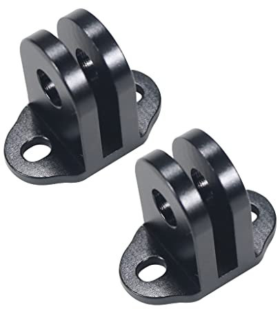 FEICHAO Adattatore per treppiede Base a doppia porta Interfaccia con vite M3 in lega di alluminio compatibile con GoPro Hero 10 9 8, Action 2 Gabbia per fotocamera (2 pezzi)