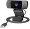 1080P Webcam Network HD Camera Video Funciona con Skype, Zoom, FaceTime, Hangouts, PC/Mac/Laptop/MacBook/Tablet USB Mic para transmisión, Clase en línea en Vivo, Youtube, Tiktok, Ins(Webcam) Negro
