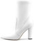 Castamere Donna Chunky Blocco Alto High Tacco Heel a Punta Stivaletti Cerniera Slip-on Cute Dress da Matrimonio Feste Stivali 10 CM Bianco Raso 39 EU