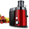Centrifugeuses,extracteur de jus avec goulotte d'alimentation à grande bouche de 3 po, presse-agrumes compacte anti-gouttes pour légumes et fruits, sans BPA(Rouge), presse-agrumes presse-fruits e