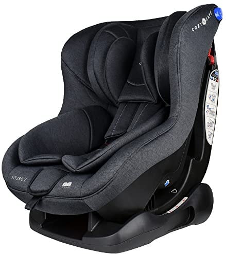 Cozy N Safe Fitzroy Group 0+1 Car Seat 0-18KG, Birth - 4 Years, 5 Point Harness, 4 Position Recline, Rear Facing from Birth to 13kg/ Forward Facing from 9kg to 18kg, Deep Padding - Graphite