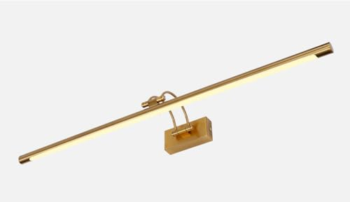 LED-Wandleuchte zur Beleuchtung von Bildern, Spiegeln, Wandbildern, 16 W, traditioneller und eleganter Stil, warmer Lichtton, 3000 K, antikes Gold-Finish, beweglich, 90 cm