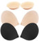 Egussi Klebe BH Push Up, Trägerloser BH für Frauen, Wiederverwendbarer unsichtbarer rückenloser BH, Selbstkleber Brustwarzenabdeckung Pasties für rückenloses Kleid