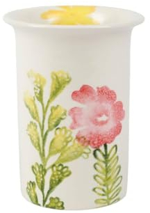 Vietri Fiori di Campo Kleine Vase, 590 ml, Terra Bianca Wohnzimmerdekoration, Keramik-Blumenvase