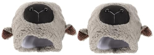 ibasenice 2St Hut mit Lammohren karnevals hut faschings hut santa claus hat nikolausmuetzen trachten hut Weihnachtsmütze party hut Karikatur Melonenhut Zubehör Schaf Ohren Stirnband Sherpa