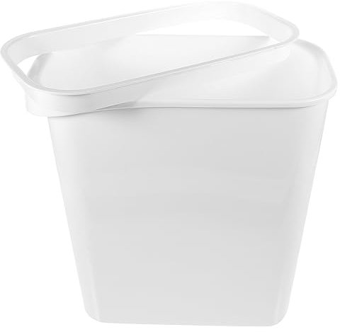IMIKEYA schmaler Mülleimer Hausmülleimer küche abfalleimer Mülleimer im Schlafzimmer Mini groß tischmülleimer Bürozubehör Mülleimer im Bad Multifunktion Container Papierkorb Plastik Weiß