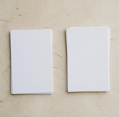 Blanko-Karton, 12,7 x 17,8 cm, blanko, Weiß, 12,7 x 17,8 cm, für selbstgemachte Einladungen, Notizen, Grußkarten, Tischkarten – Schreiben, Stempeln, Zeichnen, Malen, 50 Stück