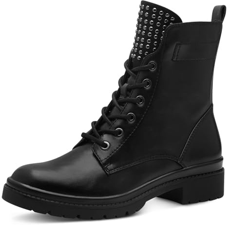 Tamaris 1-25236-43-043 Damen Schnürstiefelette Textil/Synthetik Schwarz Schwarz