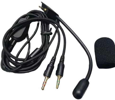 3.5mm To 2.5mm Cable Boom Microphone Cable For QC35 QC35II Headphones Cord With Volumes Control Perfect For Gamers Gaming And Meeting Accessories